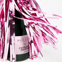 Pink bottle of champagne for Boizel